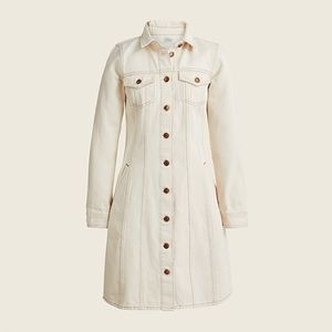 J Crew Ecru denim button-up dress BF740